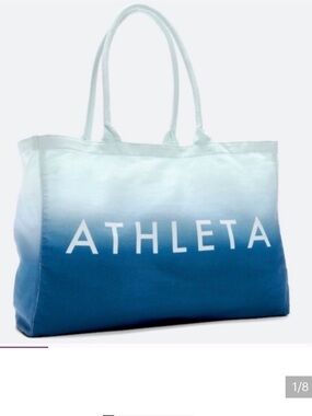 Athleta Ombre Blue Canvas Tote